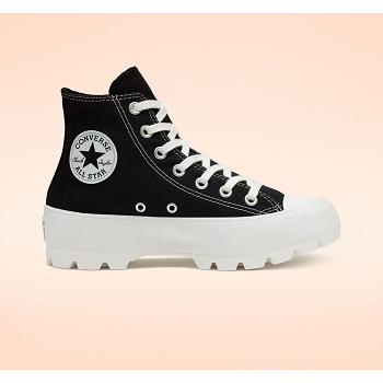 Converse Chuck Taylor All Star Lugged Hi Cierne / Biele - Damske Vysoké Tenisky